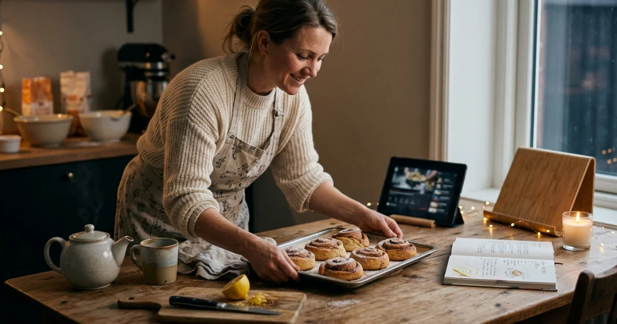 How to Plan a Cozy Baking Night With Pastries, Tea, and Optional Digital Entertainment